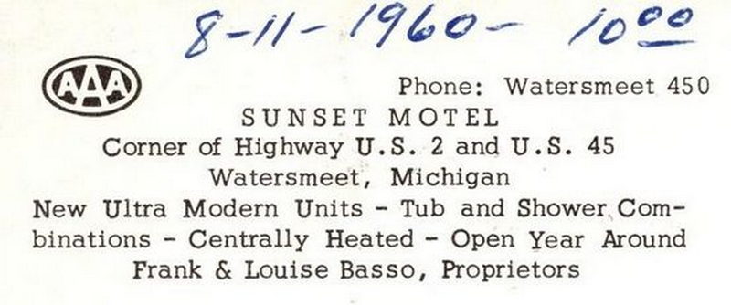 Sunset Motel - Old Postcard (newer photo)